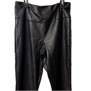 Tribal Jeans Women‎ Black Faux Leather Pants Size Medium Glam Rock